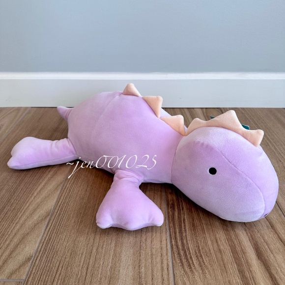Purple Dinosaur Weighted Plush Throw Pillow - Pillowfort - Picture 5 of 11